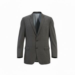 Lauren Ralph Lauren Gray Blazer Jacket with Checkered Lining